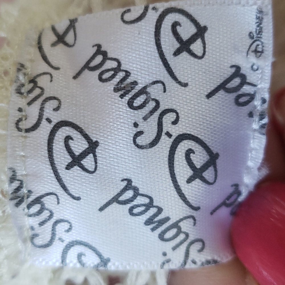 Vintage Disney D-Signed Crochet Lace Top Off White • Cottagecore Sheer • SMALL - Picture 15 of 16